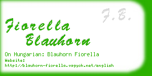 fiorella blauhorn business card